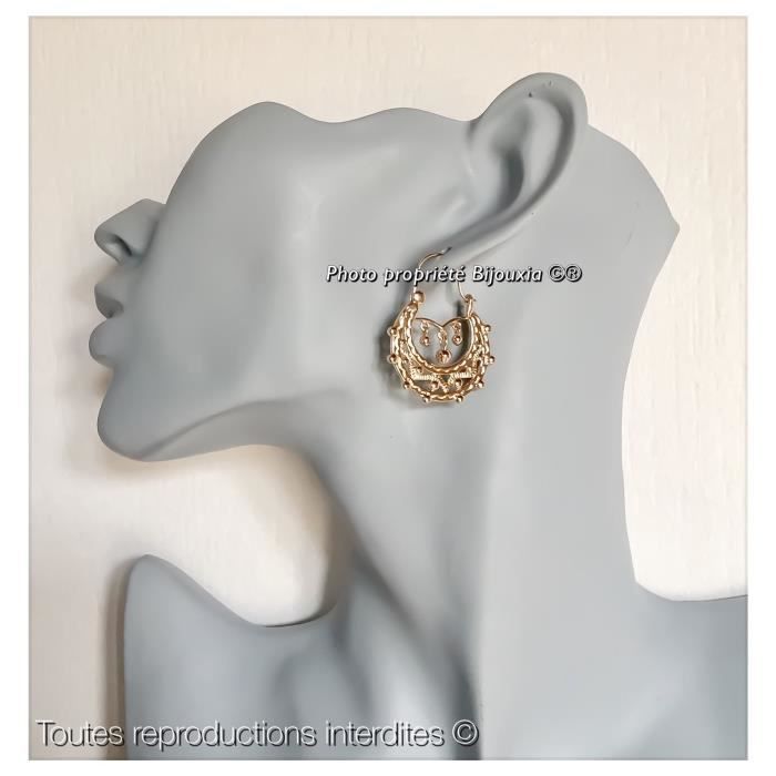 Orecchini creoli savoiardi placcati in oro 18 carati - Bijouxia - Oro - Donna