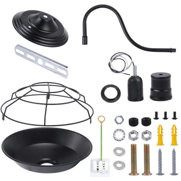 Aplique de pared exterior - Brazo flexible estilo retro - Resistente a la corrosión - Impermeable - Negro Ø26 cm, E27