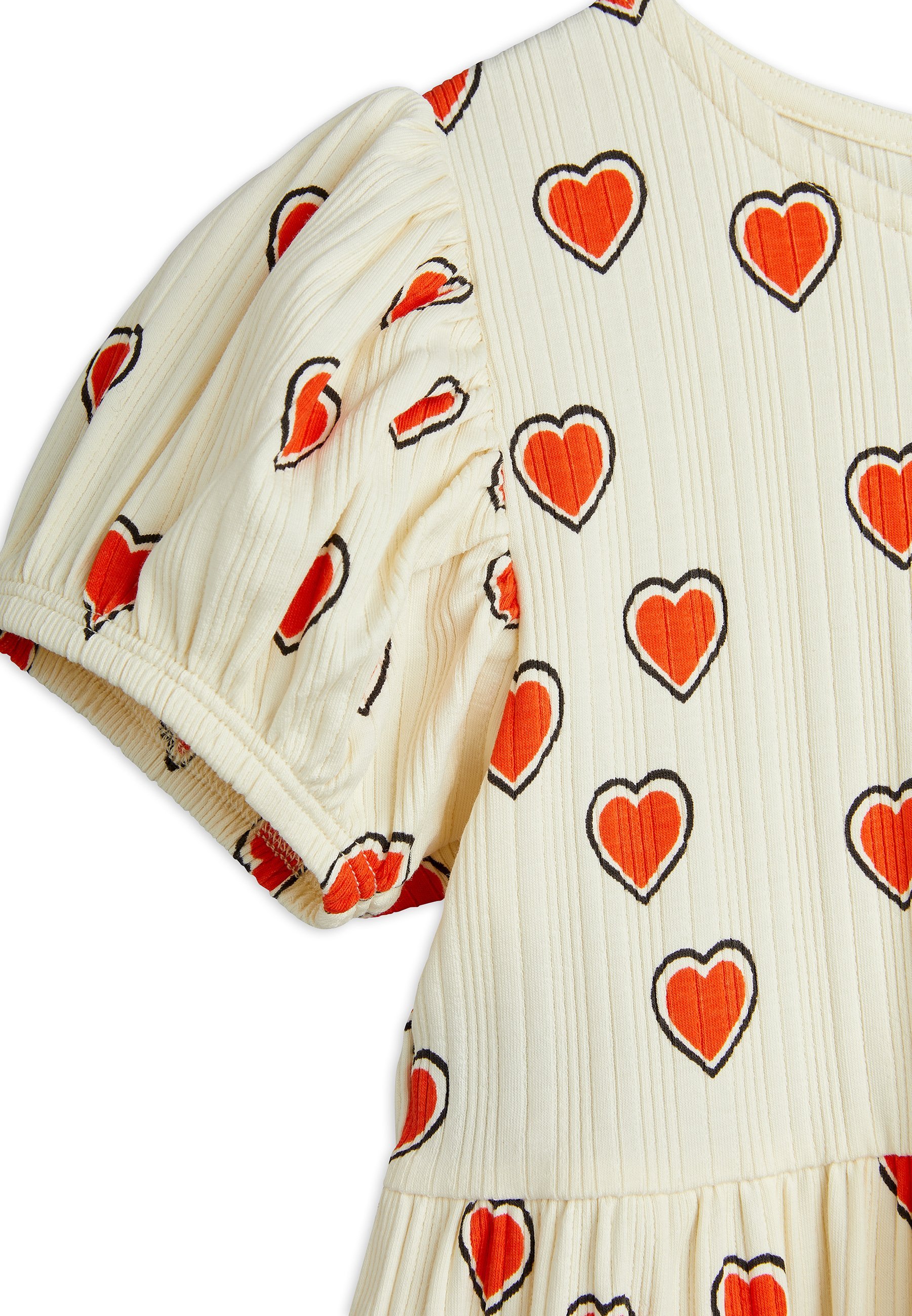 Abito Mini Rodini con cuori delineati - Abito in jersey - bianco sporco
