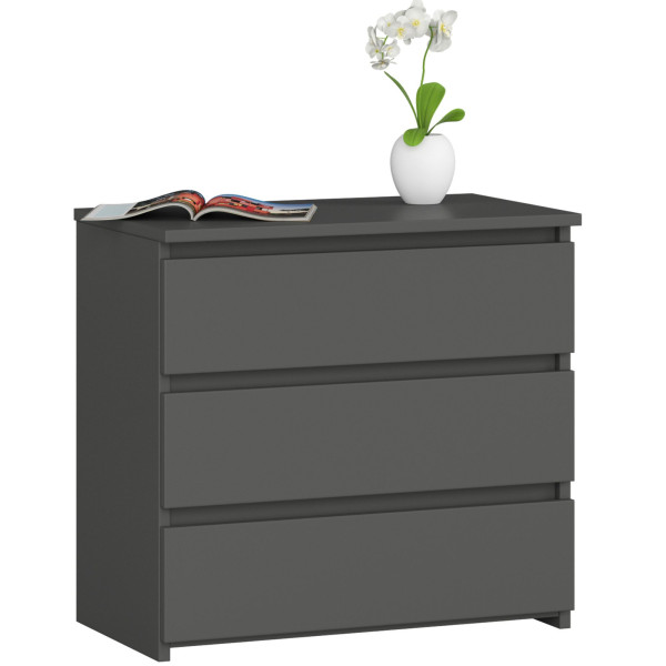 Komoda Cl3 3Sz Clp Pk Grafit Szary