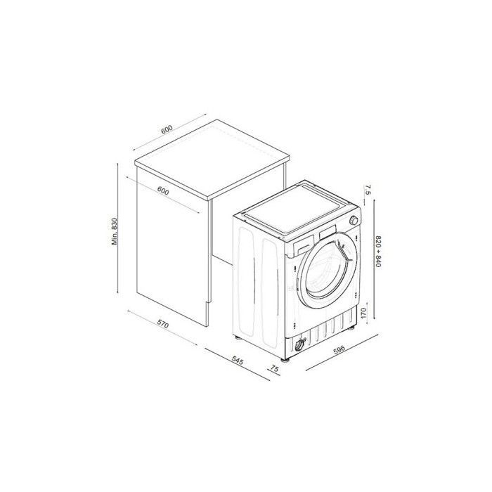 Lavatrice da incasso CBW 48TWME-S