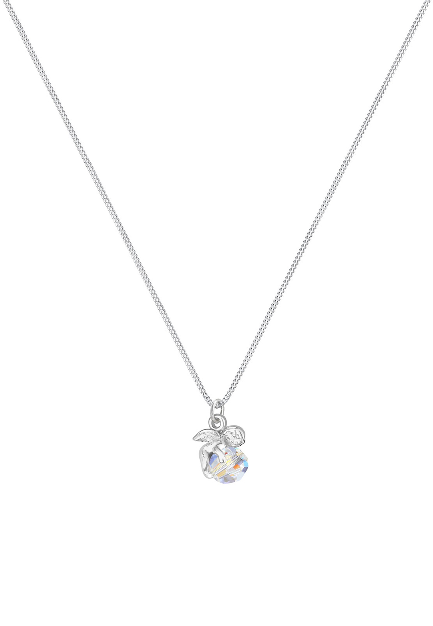 Elli Femmes Pendentif Ange avec Cristal en Argent Sterling 925