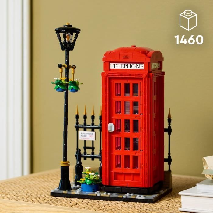 LEGO® Ideas 21347 Exclu Cdiscount Cabine Téléphonique Londonienne Décoration Maison pour les Anglophiles