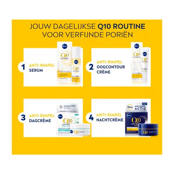 NIVEA Q10 Power pretgrumbu poru attīrošais īpaši vieglais dienas krēms<br>50ml - kombinētai un taukainai ādai
