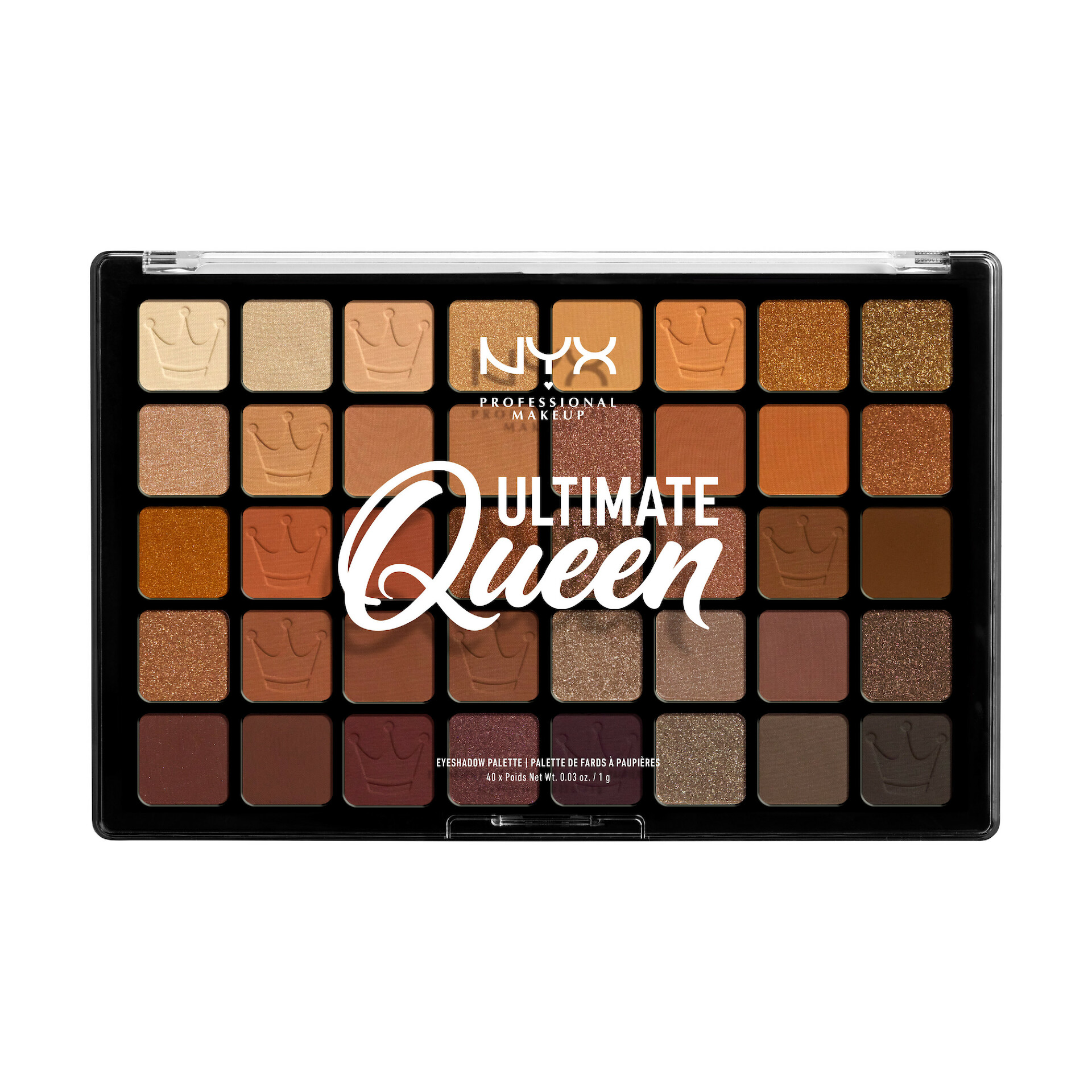 Paletă de farduri Ultimate Queen, 40 farduri - NYX Professional Makeup