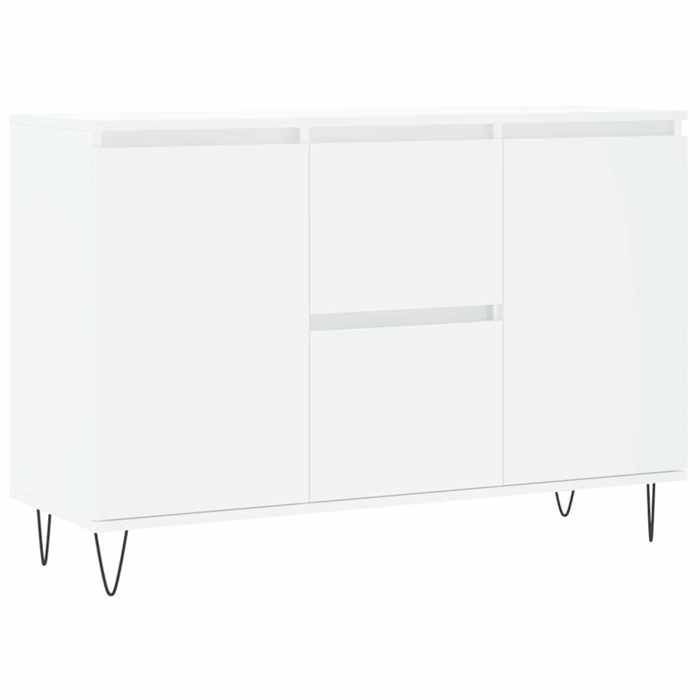 Aparador vidaXL, mueble auxiliar con patas, unidad de almacenamiento, organizador para sala de estar, madera blanca 827204