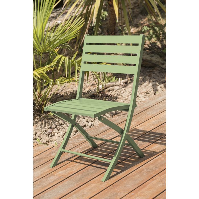 Aluminium tuinset voor 4 personen - Lagunegroen