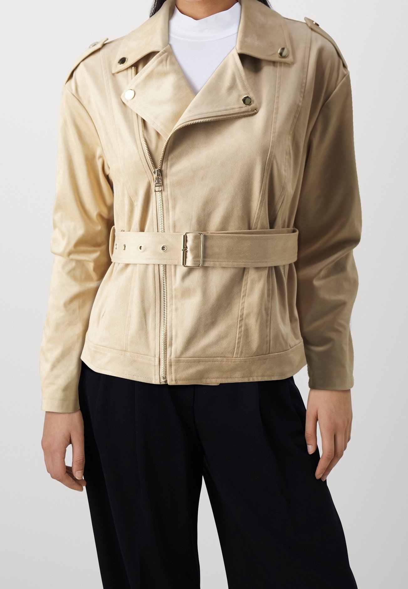 Liu Jo Jeans Kunstlederjacke - Kamel