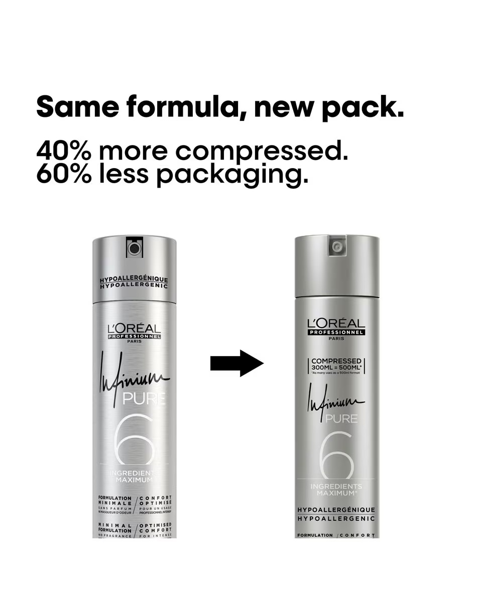 L'Oréal Professionnel Infinium Pure Strong Υποαλλεργική λακ μαλλιών με δυνατό κράτημα