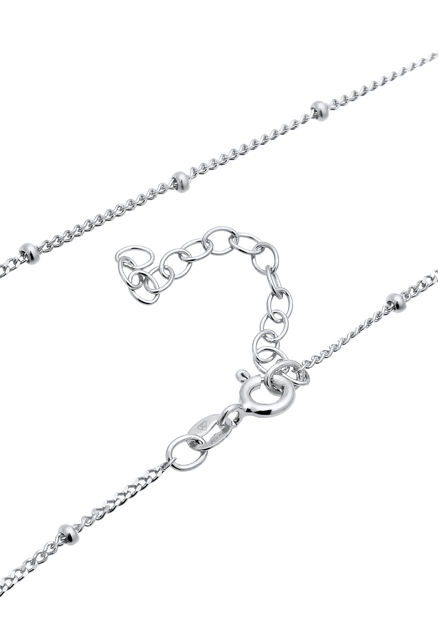 Elli Femmes chaîne de taille basique boules en argent sterling 925 plaqué or