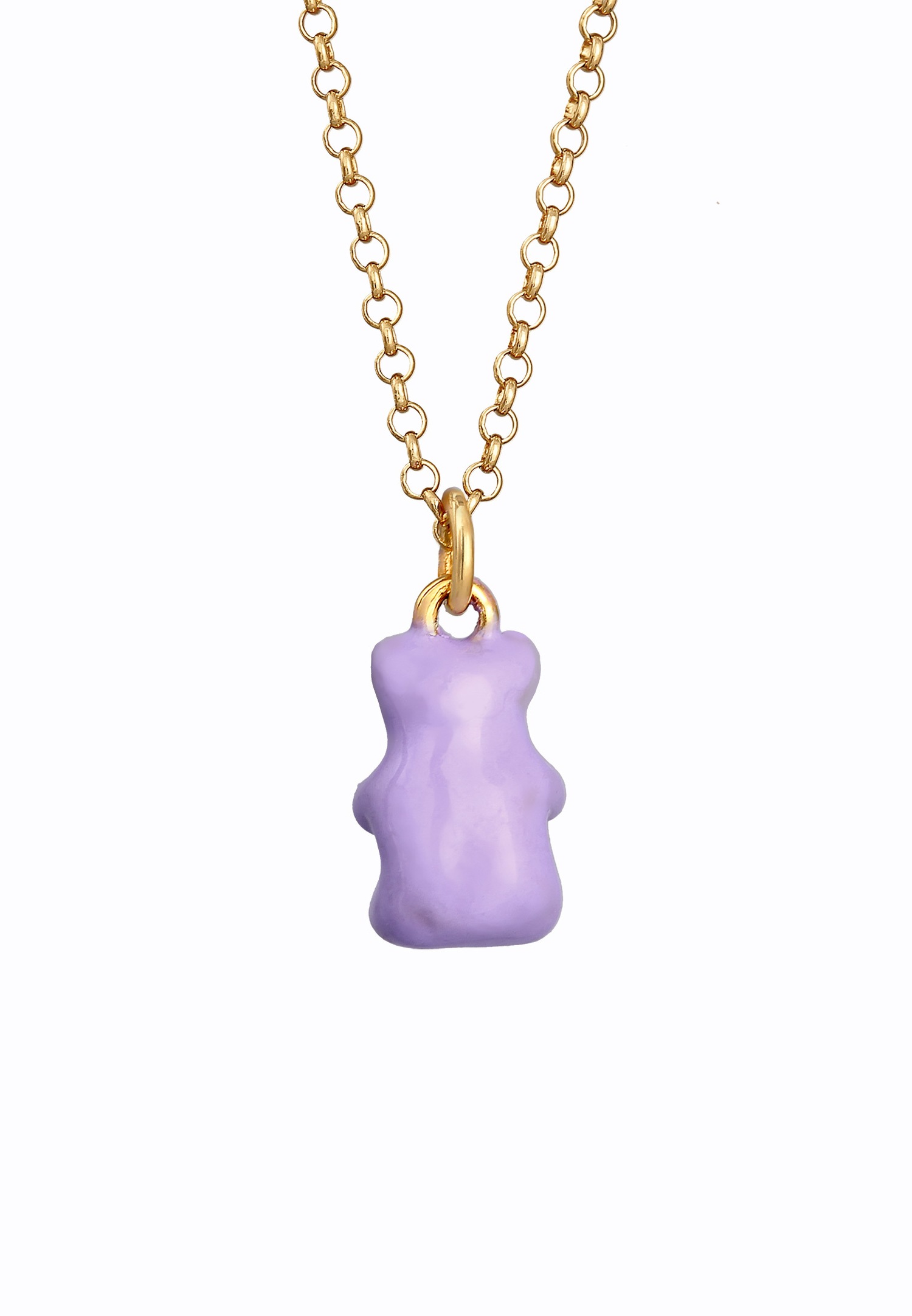 Elli Femmes Pendentif Ours Tendance avec émail en argent sterling 925 plaqué or