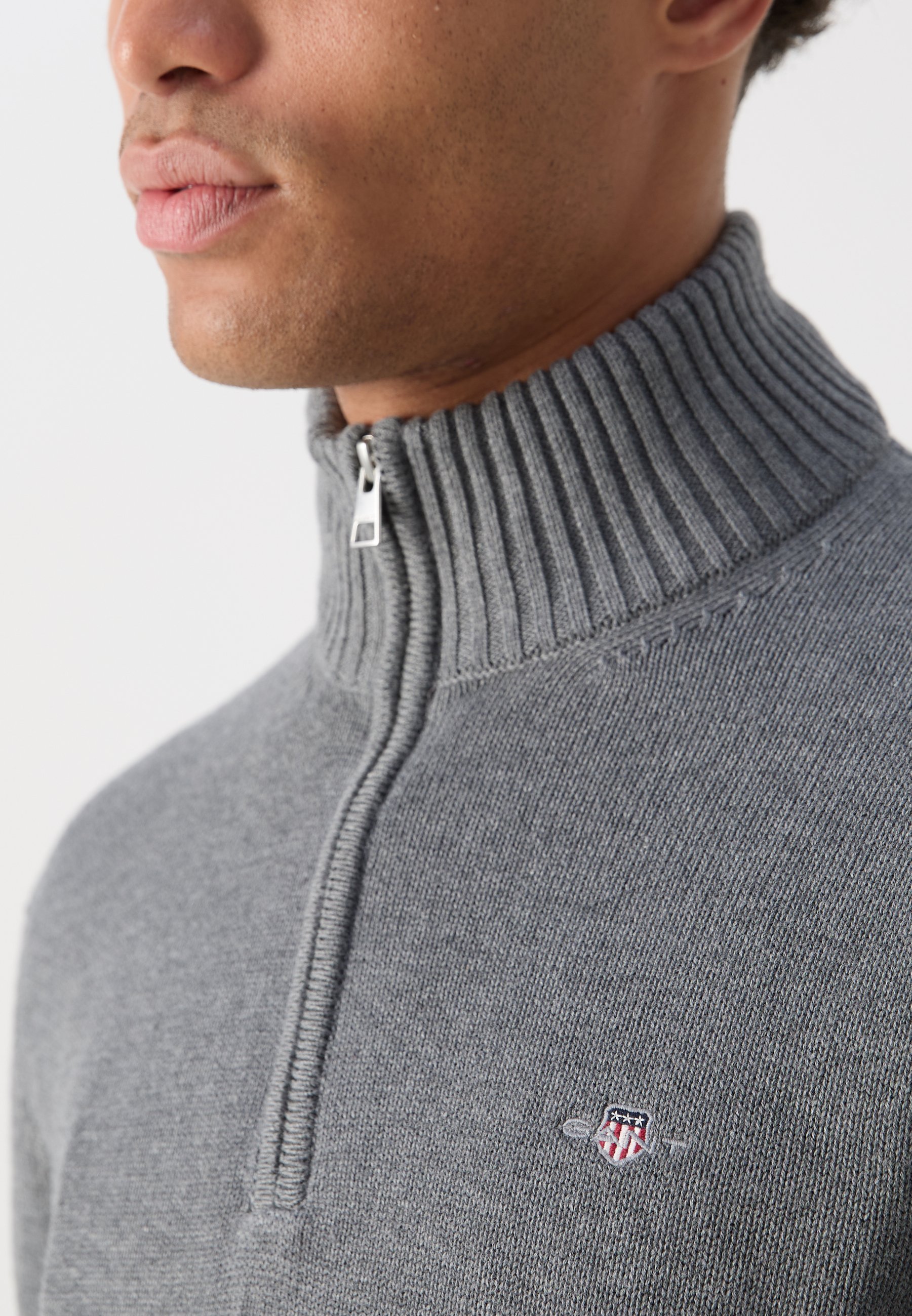 GANT CASUAL HALF - Maglione - grigio scuro mélange