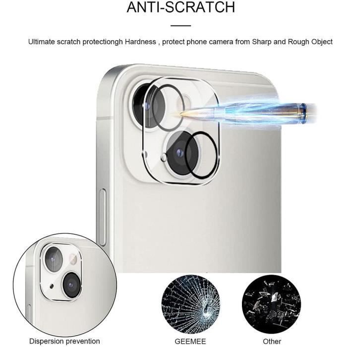 Protector de cámara - PROSHOP - para iPhone 13 - Cristal templado - Paquete de 2 - Resistente a golpes
