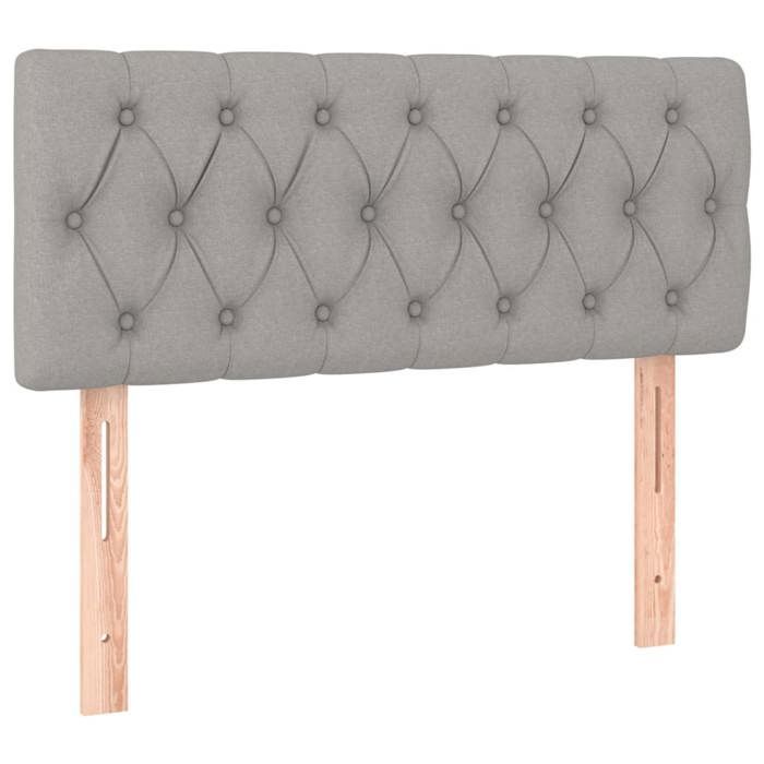 cabecero LED vidaXL para dormitorio, mueble individual, accesorio para cama individual, cabecero de cama interior, gris claro 3121938