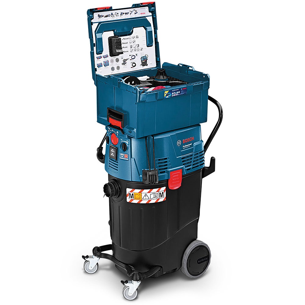 Aspirador industrial BOSCH 1380W 55L Classe M para uso em superfícies secas e úmidas GAS 55 M AFC 06019C3340
