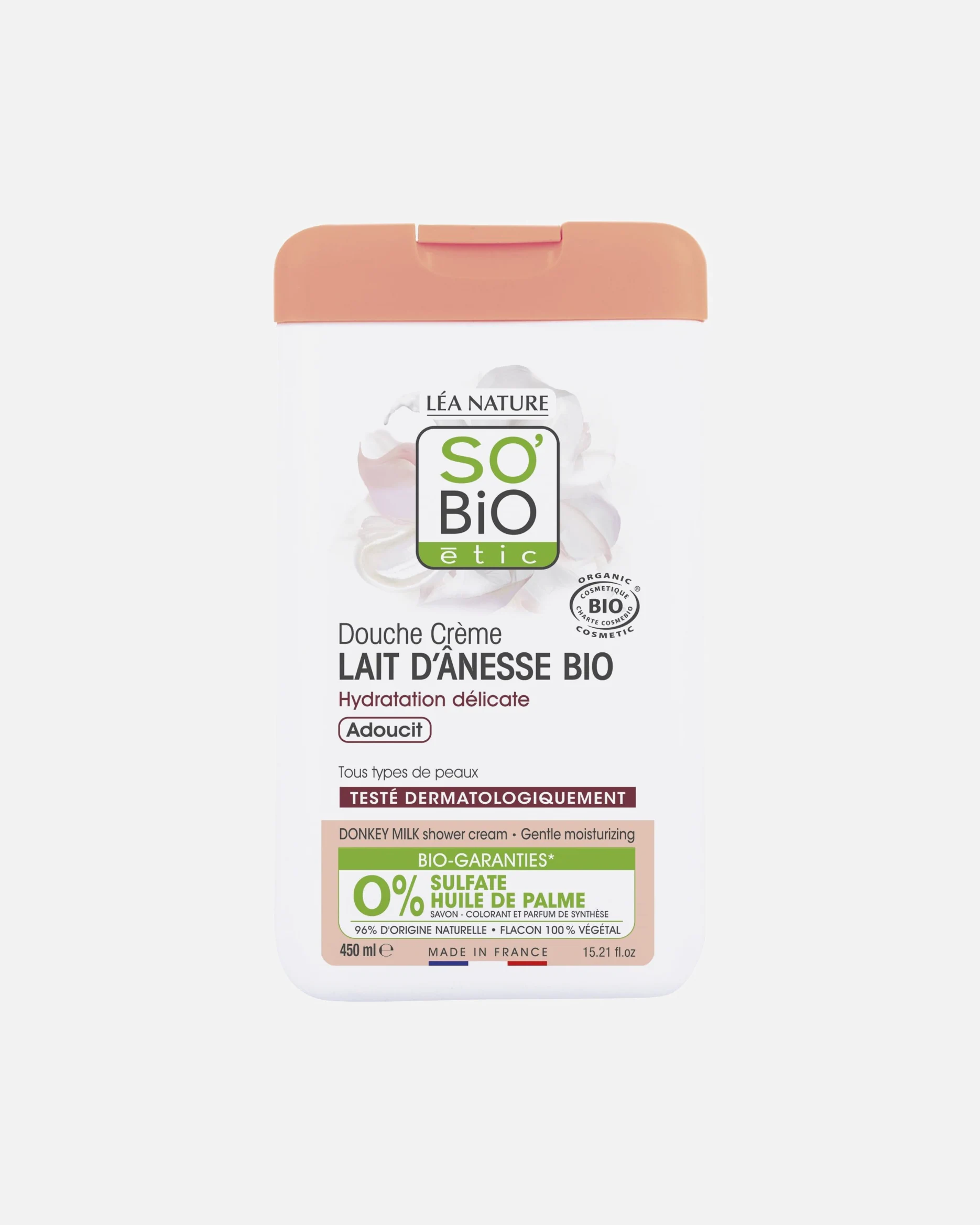 SO BiO étic Douche crème au Lait d'ânesse bio, hydratation¹ délicate, adoucit