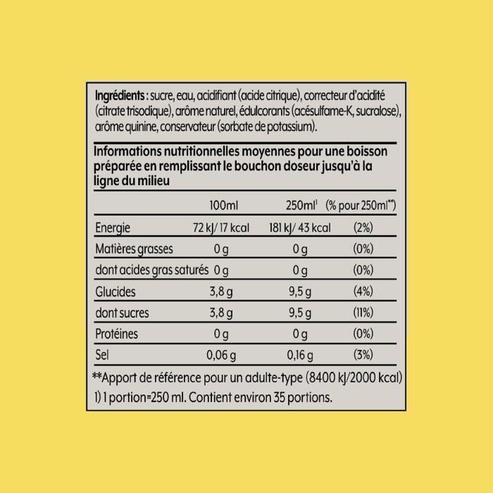 SODASTREAM Concentrates - Pack of 6 Tonic Concentrates - Makes up to 54L of drinks - 440ml