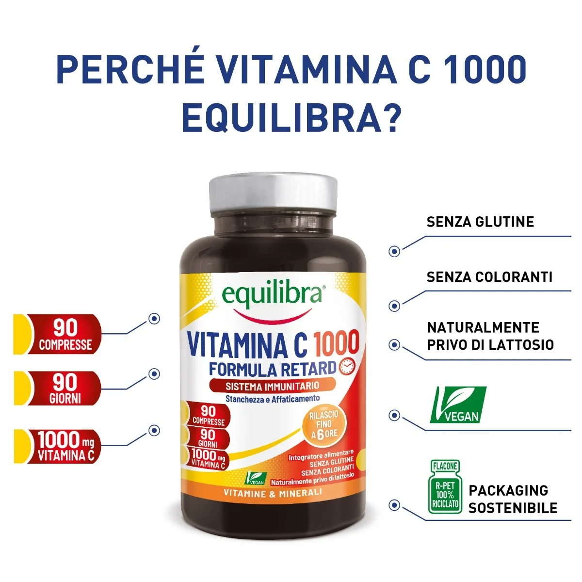 EQUILIBRA Equilibra Vitamine C 1000 90 tabletten Ascorbinezuur