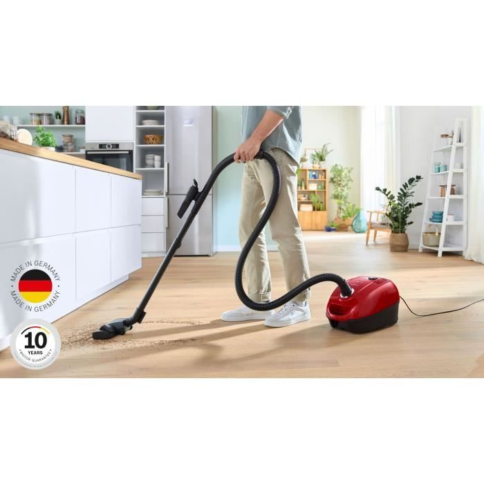 Aspiradora con bolsa BOSCH GL38 - 600 W - 79 dB - Filtro HEPA - Cable de 10 m - Bolsa de 4 L - Control de potencia variable
