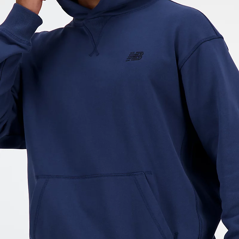 Męska bluza z kapturem z materiału frotté do uprawiania lekkoatletyki – NB NAVY