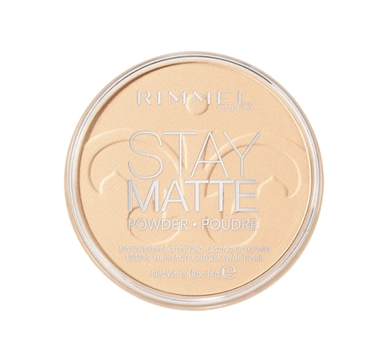 RIMMEL STAY MATTE PUDER MATUJĄCY TRANSPARENT 001 14G