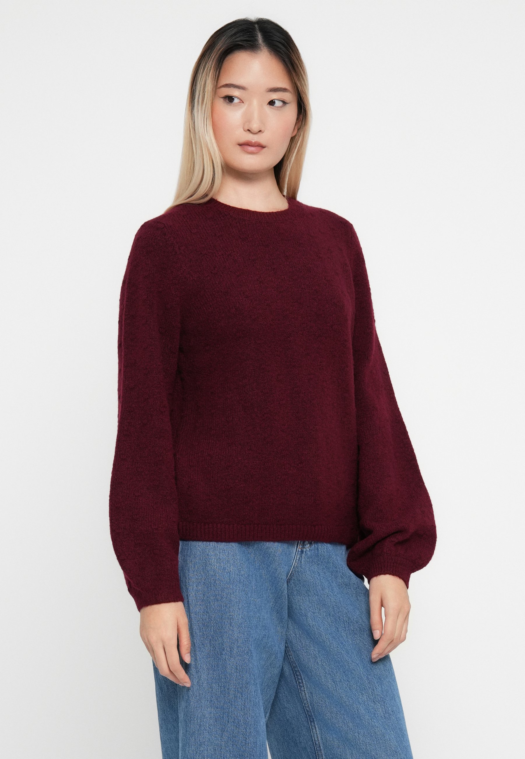 VILA VIKARAM O NECK PULLOVER - Pullover - bordeaux