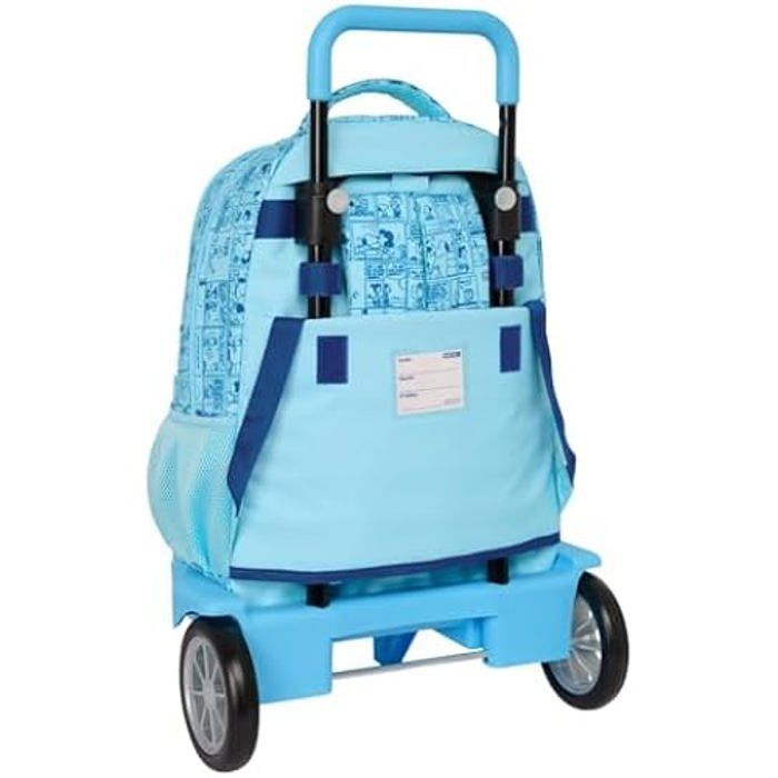 Zaino con ruote - SAFTA - Modello grande e compatto - Rimovibile - Comodo - Blu