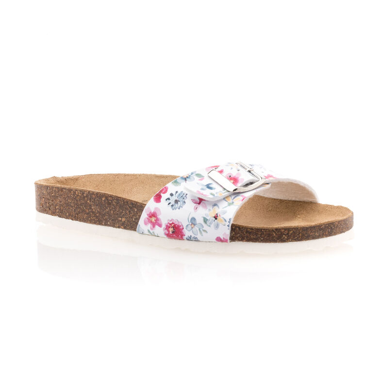 Hvite sandaler / sko med åpen tå til dame