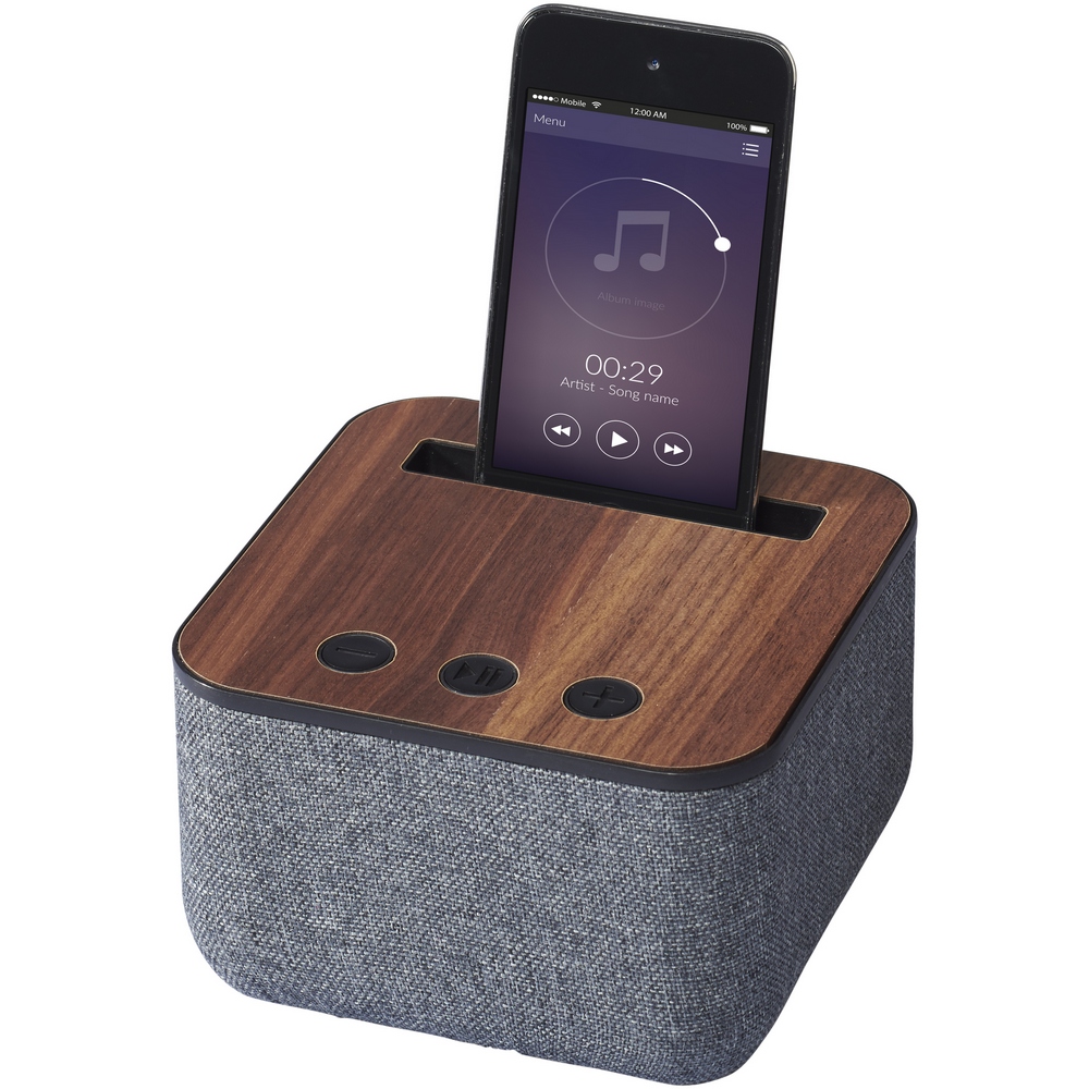 Enceinte Bluetooth Avenue Shae en tissu et bois