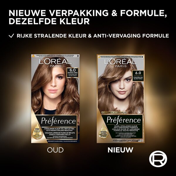 L'Oréal Paris Préférence 6 temno blond obstojna barva za lase<br>