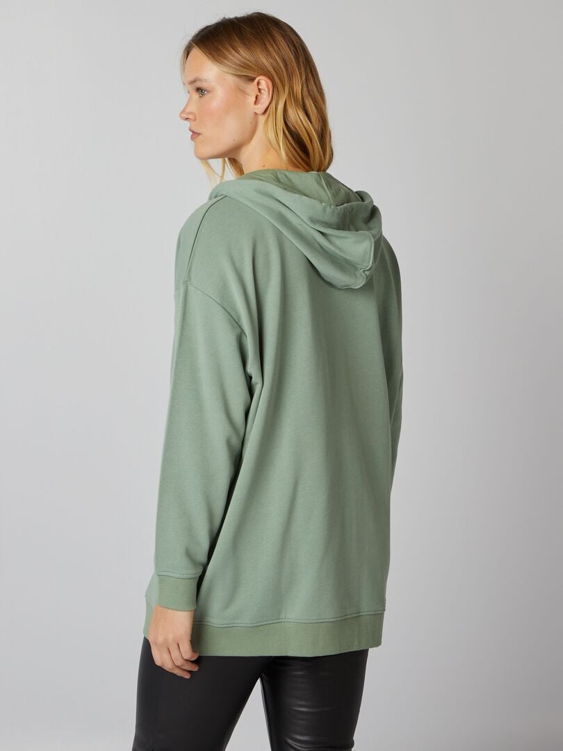 Sudadera con cremallera - VERDE