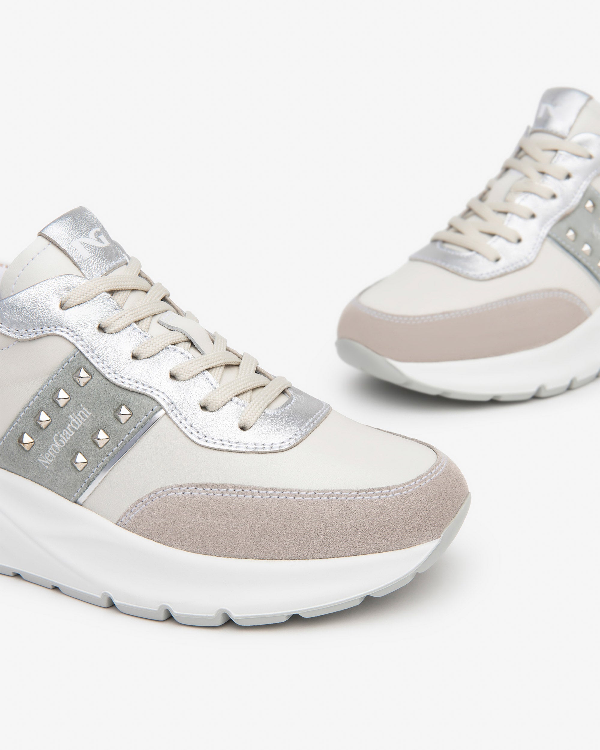 Baskets en cuir et daim pour femmes