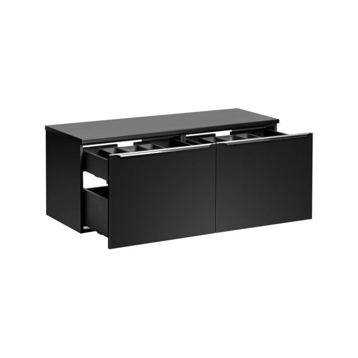 Badkamerset - GENERIC - Rosario Zwart - Dubbele wastafels - 120 cm - Modern design