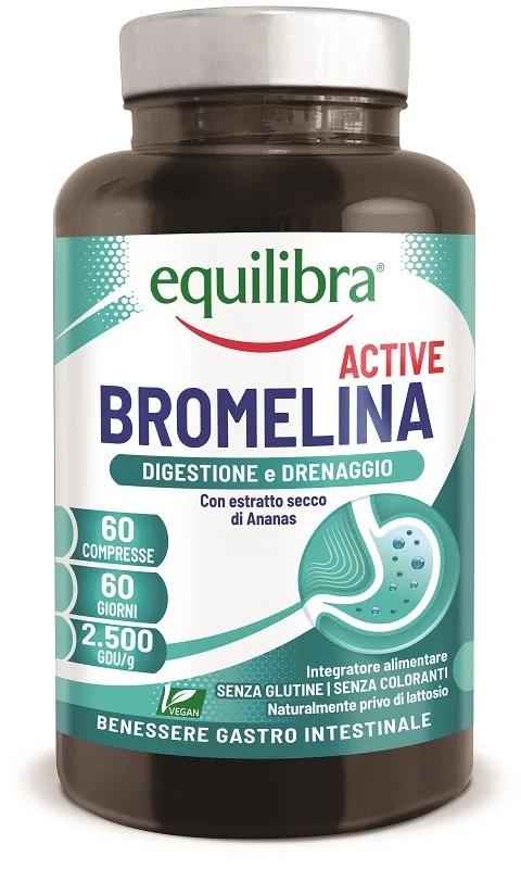 Equilibra Equilibra Bromelain Active 60 tabletten voor een goede spijsvertering.