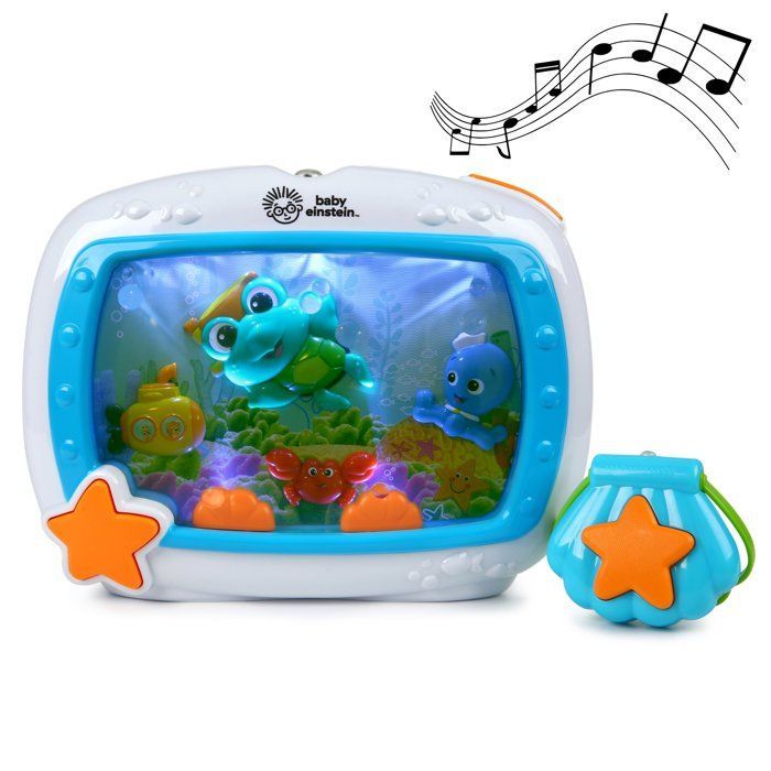 BABY EINSTEIN – Baby Nachtlampje Oceaan Dromen – Muzikaal Aquarium & Oceaangeluiden, Afstandsbediening, Blauw