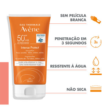 Avène Sun Care Intense Protect SPF50 Flydende solcreme til ansigt og krop - Blue Light