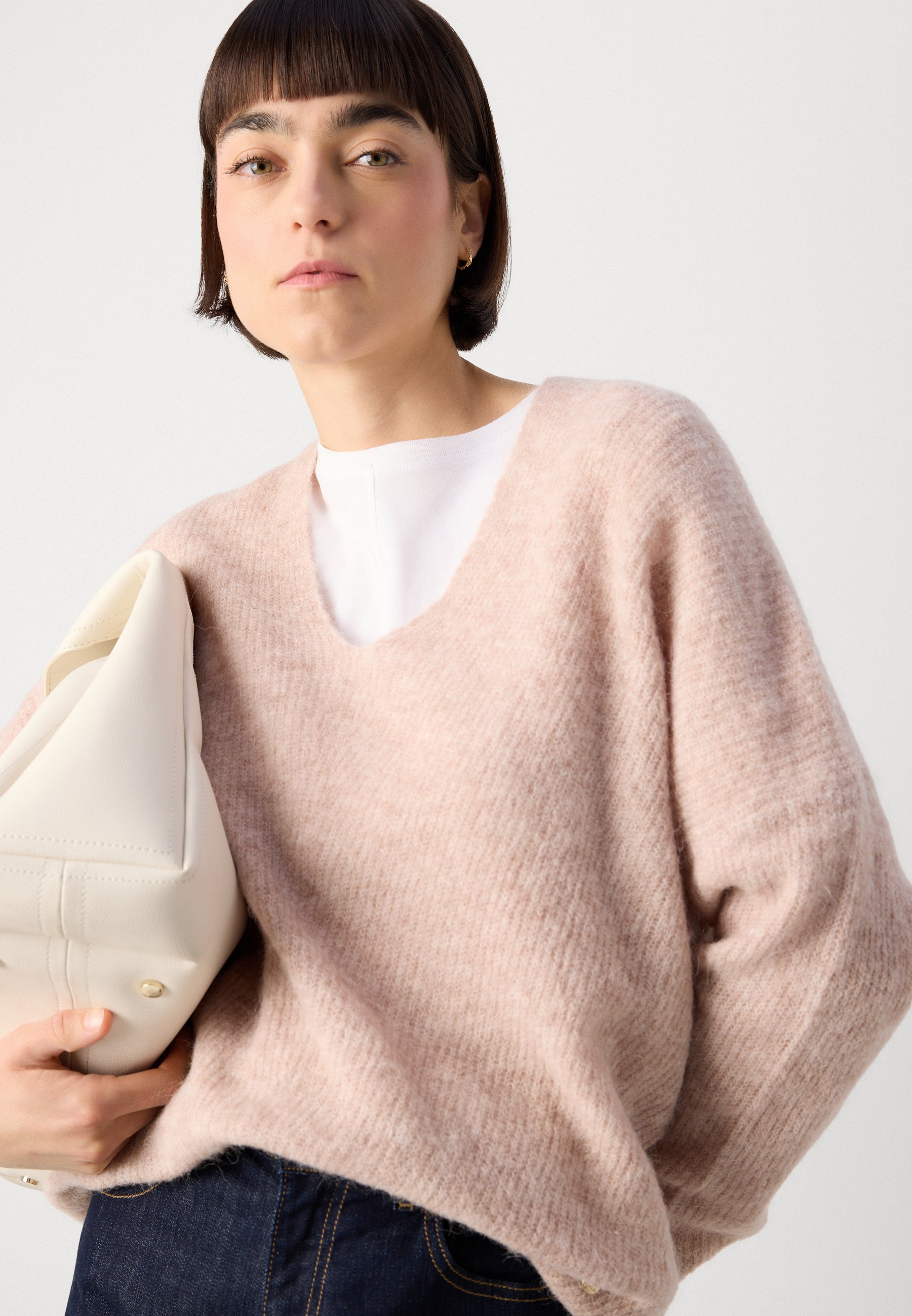 Mos Mosh THORA V-Ausschnitt - Pullover - Hirschleder