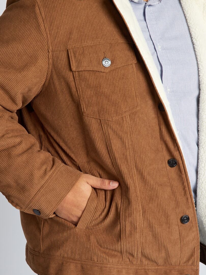 Chaqueta estilo aviador - MARRÓN