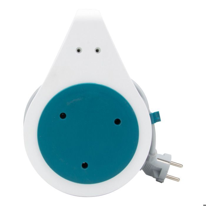 Mini carrete de cable de diseño con 3 tomas (2P+E) - 7 m - Azul - Zenitech