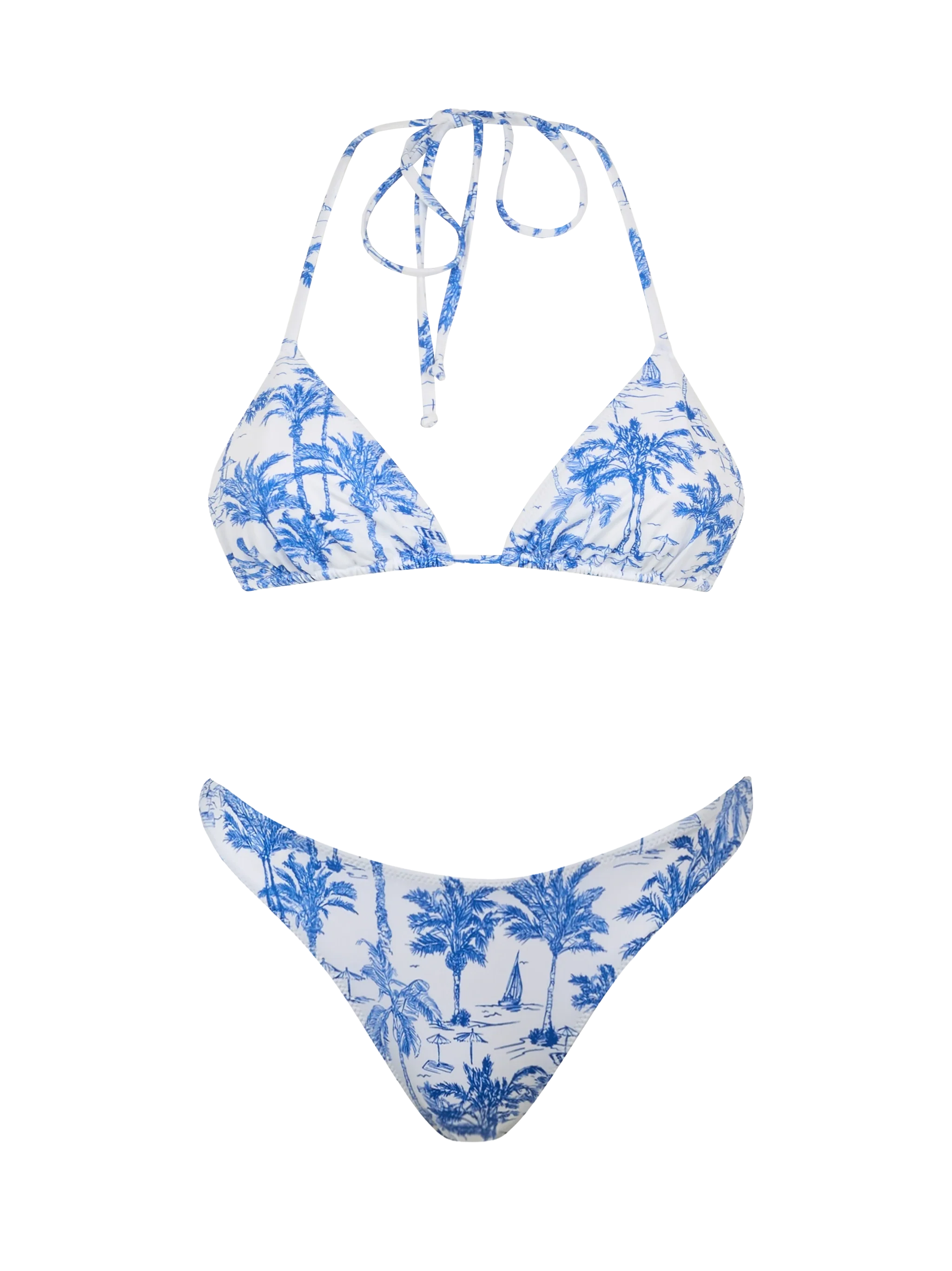 Bikini da donna a triangolo toile de jouy Leah Naomi
