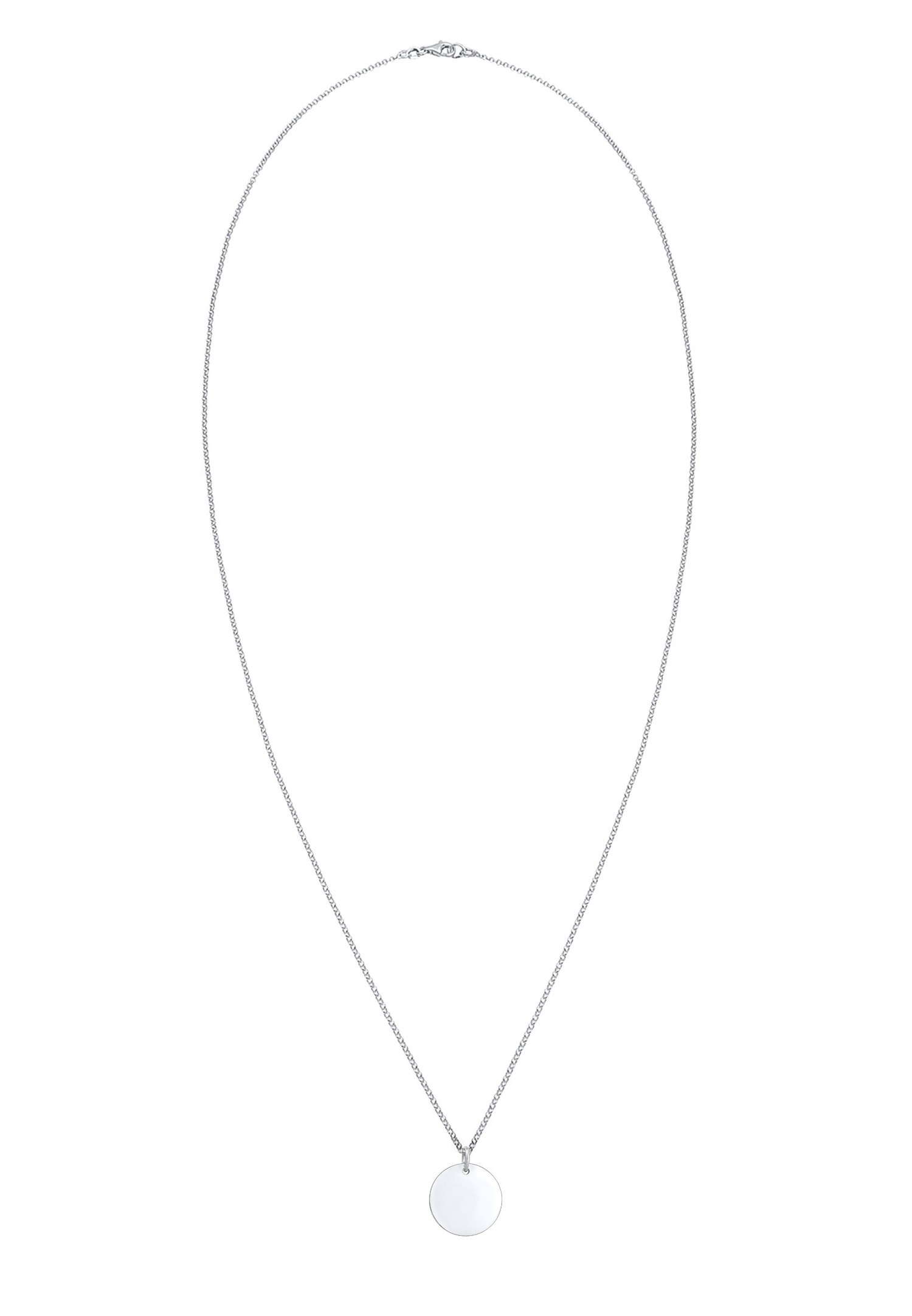Elli Pendentif de base rond en argent 925 sterling pour femme