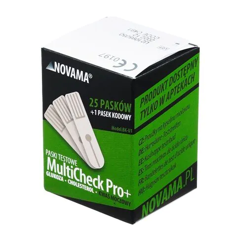 Novama MultiCheck Pro+ Kwas Moczowy, Paski testowe