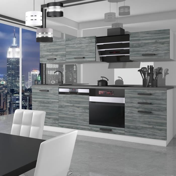 Cucina completa - B BELINI GROUP - Modello LINDA - Rovere glamour - 240 cm - Design contemporaneo