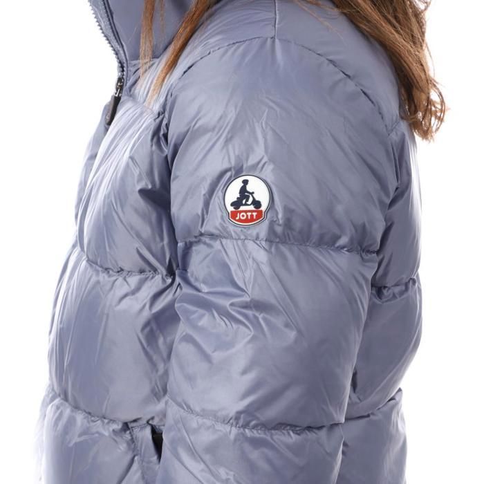 Jaqueta feminina Jott Cardiff azul com enchimento de plumas.