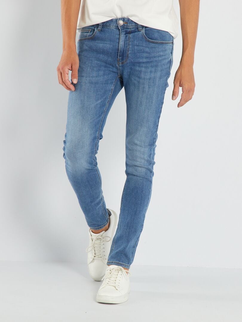 Pantalones vaqueros ajustados de 5 bolsillos - Talla L32 - Azul