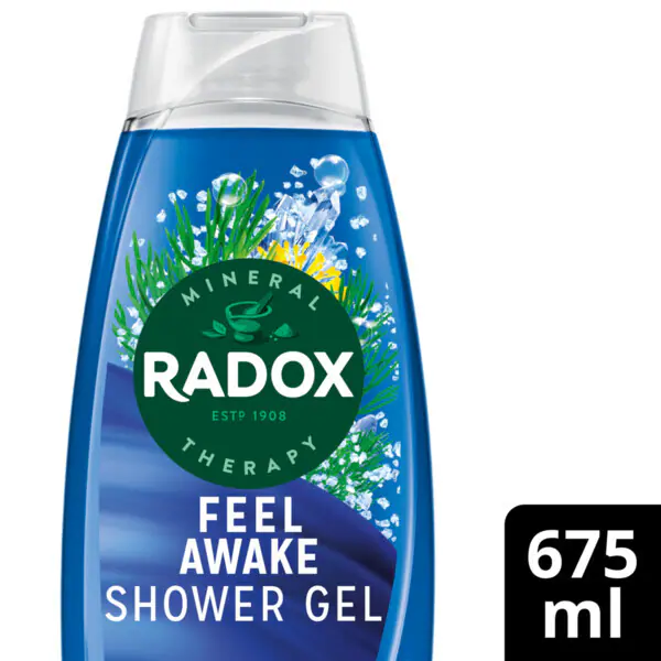 Gel de ducha y champú 2 en 1 Radox Feel Awake 675 ml