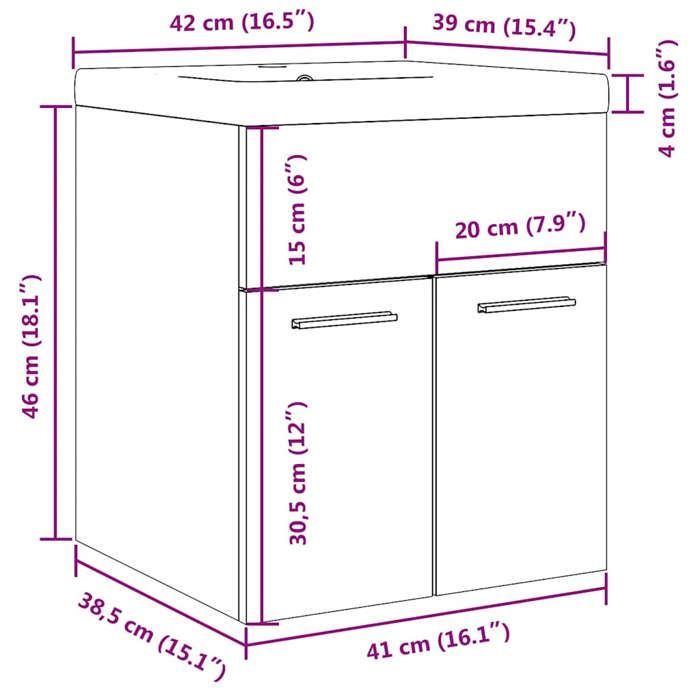 vidaXL 2-teiliges Badezimmermöbelset, Holzwerkstoff, 3328581