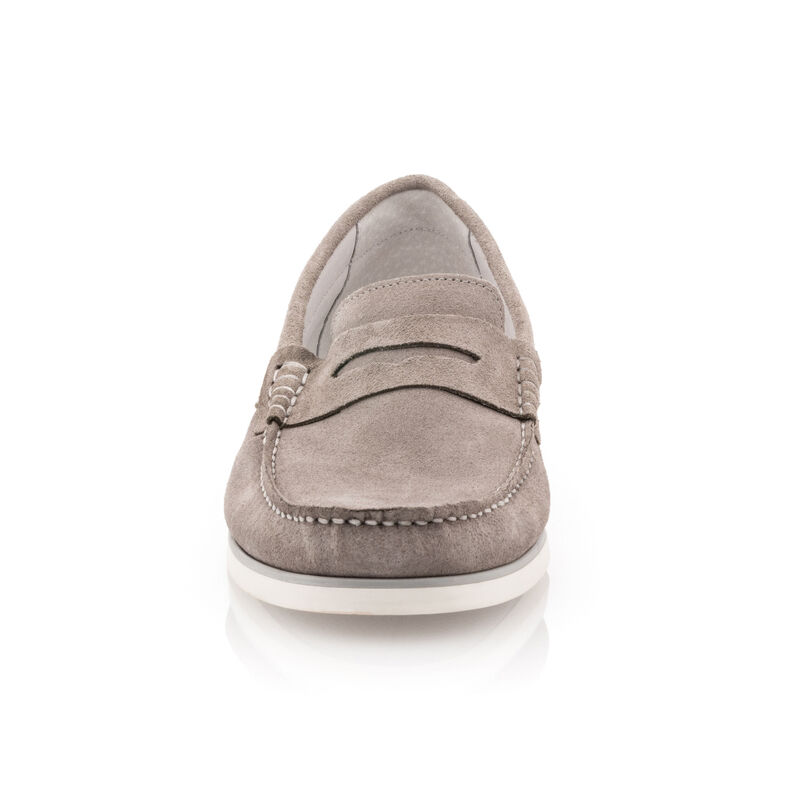 Mocasines/zapatos náuticos grises para hombre