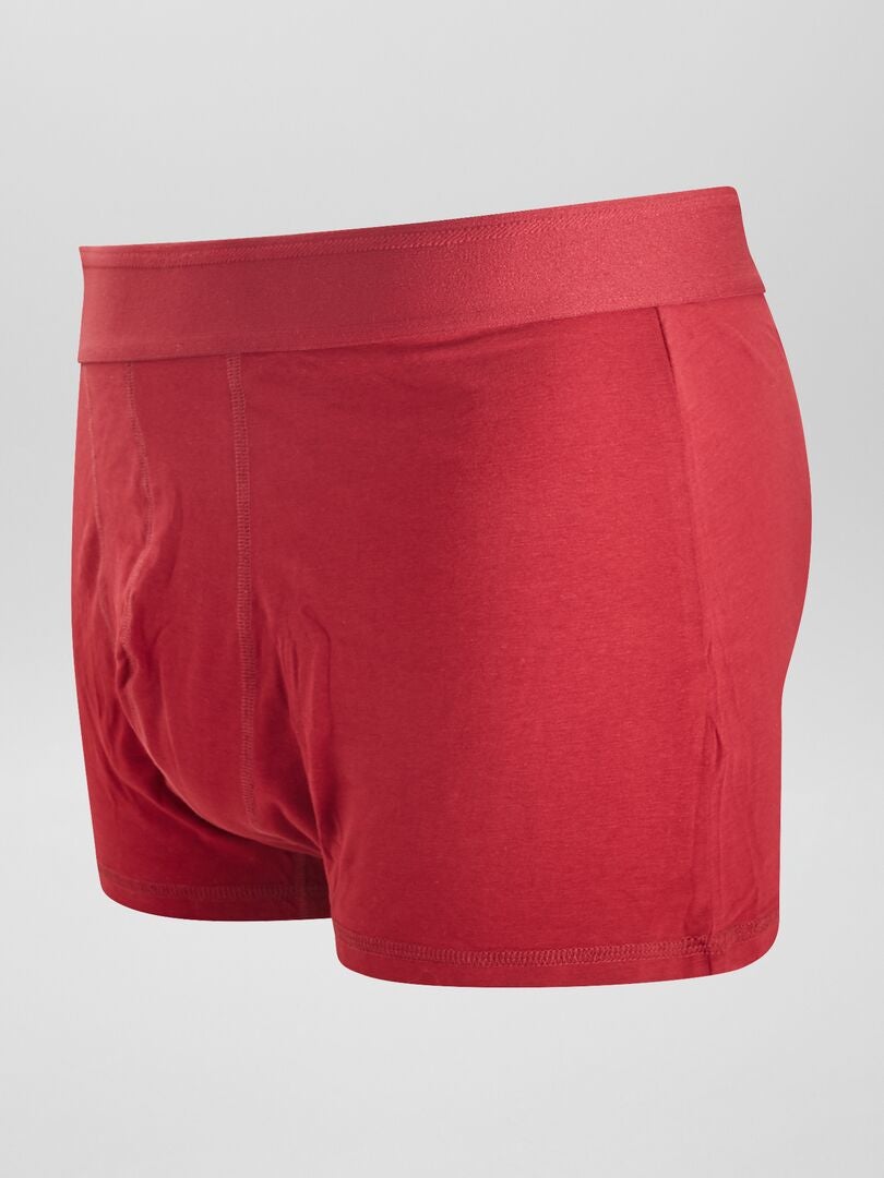 Set van 3 milieuvriendelijke boxershorts maat+ - ROOD