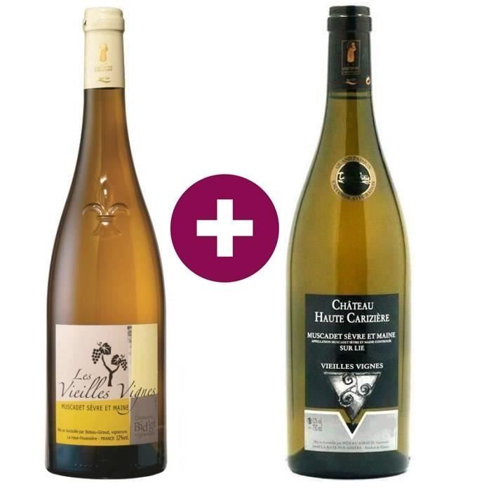 Dúo enológico - Con o sin barrica de roble - Bideau Giraud Muscadet Muscadet Sèvre et Maine - 2 x 75cl